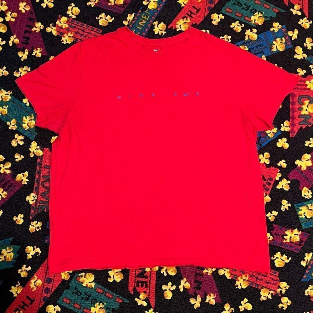 Mens NIKE Air Classic Logo Red Graphic Tee Shirt / Size XXL